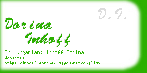 dorina inhoff business card